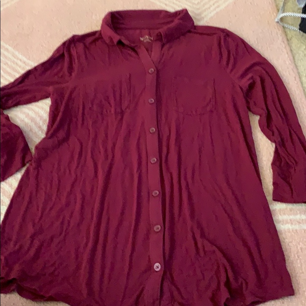 Merona burgundy top